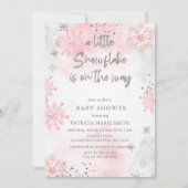 Pink Snowflake is onderweg naar het Winter Baby sh Kaart (Voorkant)