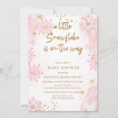 Pink Snowflake is onderweg naar het Winter Baby sh Kaart (Voorkant)