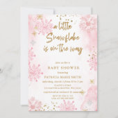 Pink Snowflake is op weg naar het Winter Baby show Kaart (Voorkant)