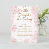 Pink Snowflake is op weg naar het Winter Baby show Kaart (Staand voorkant)