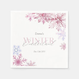 Pink Snowflake Winter Wonderland First Birthday  Servet