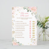 Pink Snowflakes Floral zei dat ze Kaart van games  (Staand voorkant)