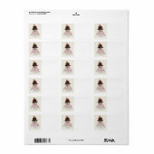 Pink Snowman Adresetiketten Etiket (Full Sheet)