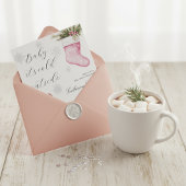 Pink Snowman “Baby It’s Cold Outside” Baby Shower Kaart