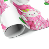 Pink Snowman Cadeaupapier (Rol Hoek)