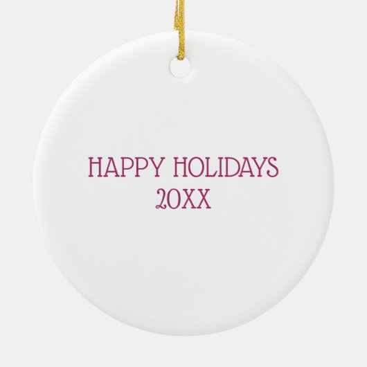 Pink Snowman Keramisch Ornament (Achterkant)