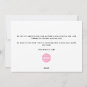 Pink Snowman Marshmallows Merry Christmas Business Feestdagenkaart (Achterkant)