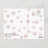 PINK SNOWMAN, SCARF & SNEEUW PET van SHARON SHARPE Briefkaart (Achterkant)