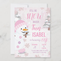 Pink Snowman verjaardag