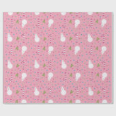 Pink Snowman Wrapping Paper  Cadeaupapier (Vlak)