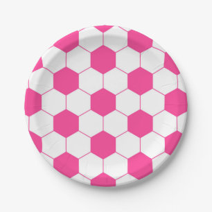 Pink Soccer Football Ball Patroon Papieren Bordje