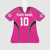 Pink Soccer Jersey Ornament (achterkant)