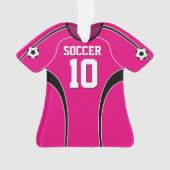 Pink Soccer Jersey Ornament (voorkant)