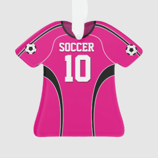 Pink Soccer Jersey Ornament