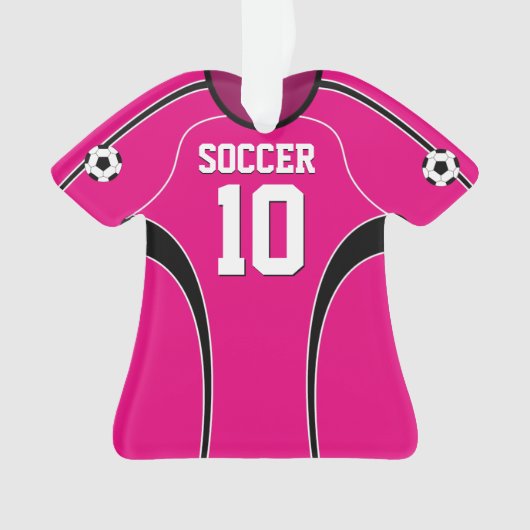 Pink Soccer Jersey Ornament (voorkant)