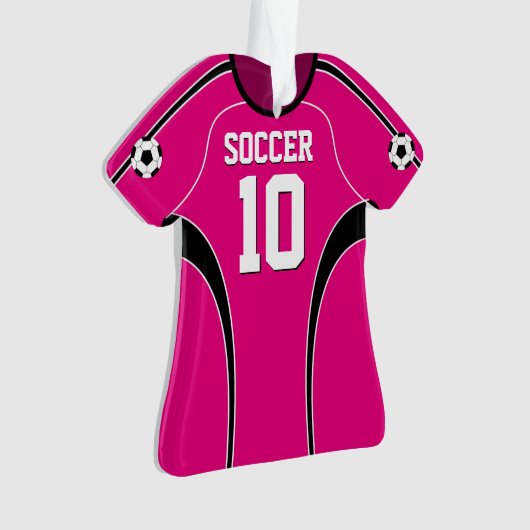 Pink Soccer Jersey Ornament (voorkant)