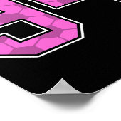 Pink Soccer Pattern Number 94 Jersey Player Unifor Poster (Hoek)
