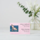 Pink Social calling card-whale Visitekaartje (Staand voorkant)