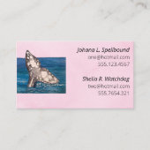 Pink Social calling card-whale Visitekaartje (Voorkant)