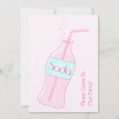 Pink Soda Party Kaart (Achterkant)