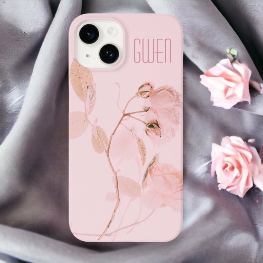Pink Soft Floral, op maat gemaakt Case-Mate iPhone Case