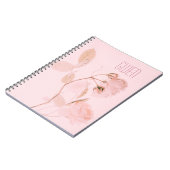 Pink Soft Floral, op maat gemaakt Notitieboek (Linkerzijde)