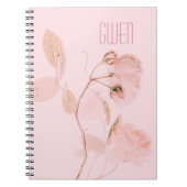 Pink Soft Floral, op maat gemaakt Notitieboek (Voorkant)