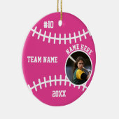 Pink Softball Girls Gifts Players Team For Her Keramisch Ornament (Rechts)