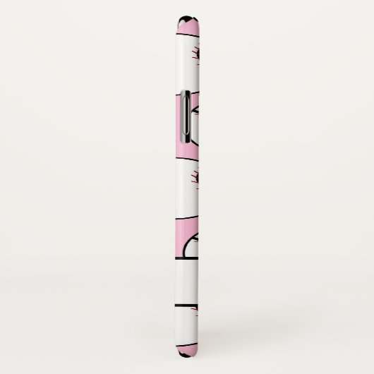 Pink Softball Girly Sportpatroon Case-Mate iPhone Case (Achterkant / rechts)