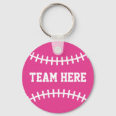 Pink Softball Keychain Girls Team Athletes Player (Achterkant)