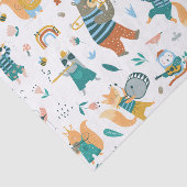 Pink Songbird with Animal Band Tissuepapier (Detail)