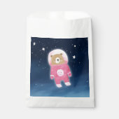 Pink Space Beer astronaut Baby shower Bedankzakje (Voorkant)
