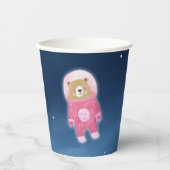 Pink Space Beer Astronaut Baby shower Papieren Bekers (Voorkant)