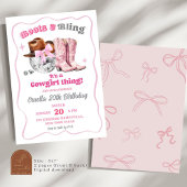 Pink Space Cowgirl laarzen en Bling verjaardag Kaart