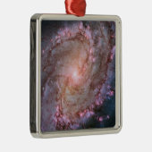 Pink Space Photo Spiral Galaxy M83 Metalen Ornament (Rechts)