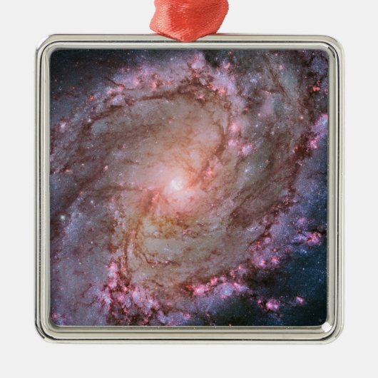 Pink Space Photo Spiral Galaxy M83 Metalen Ornament (Voorkant)