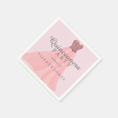 Pink Sparking Glitter Gown Quinceanera Party Servet (Hoek)