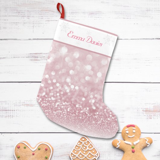 Pink Sparkle Baby Girl's eerste kerst Kleine Kerstsok