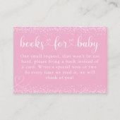 Pink Sparkle Books for Baby Heart Script Informatiekaartje (Voorkant)