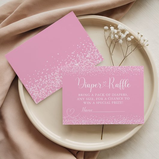 Pink Sparkle Books for Baby Heart Script Informatiekaartje