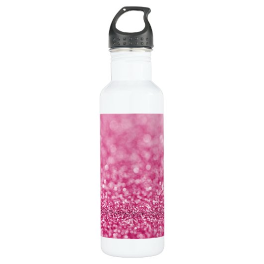 Pink Sparkle Bouquet Water Fles (Voorkant)