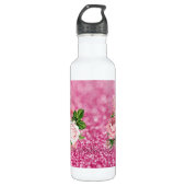 Pink Sparkle Bouquet Water Fles (Voorkant)
