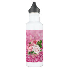 Pink Sparkle Bouquet Water Fles