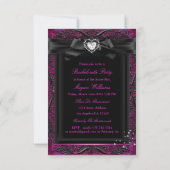 Pink Sparkle Celebration Bachelorette Invitation Kaart (Achterkant)