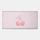 Pink Sparkle Cherry Ribbon Bureaumat (Voorkant)