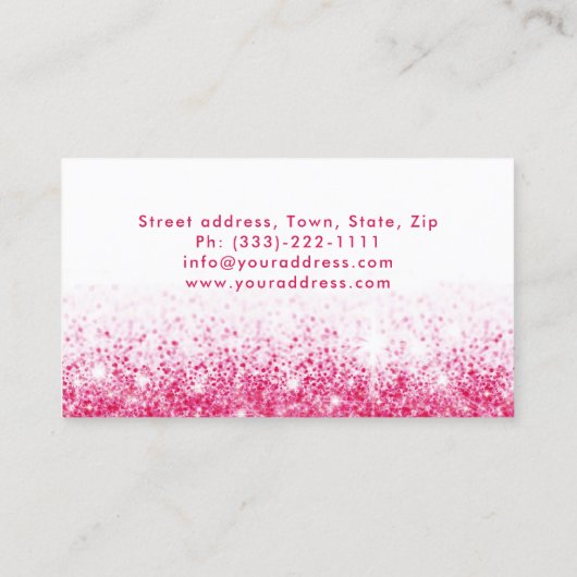 Pink Sparkle Eco Cleaning Service Huishouding Visitekaartje (Achterkant)