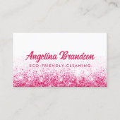 Pink Sparkle Eco Cleaning Service Huishouding Visitekaartje (Voorkant)