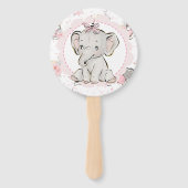 Pink Sparkle Elephant Hand Fans Handwaaier (Achterkant)