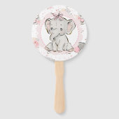 Pink Sparkle Elephant Hand Fans Handwaaier (Voorkant)