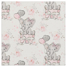 Pink Sparkle Elephant Stof